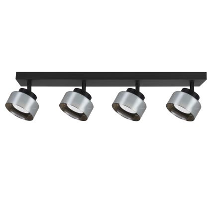 Brilagi - LED RGB+CCT zatemnjiva vgradna točkovna svetilka AURA LUX 4xGX53/14W/230V 2700-6500K Wi-Fi Tuya črna/dimljena