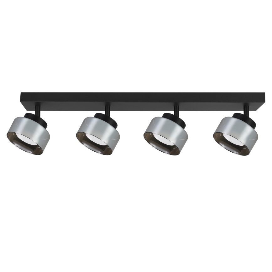 Brilagi - LED RGB+CCT zatemnjiva vgradna točkovna svetilka AURA LUX 4xGX53/14W/230V 2700-6500K Wi-Fi Tuya črna/dimljena
