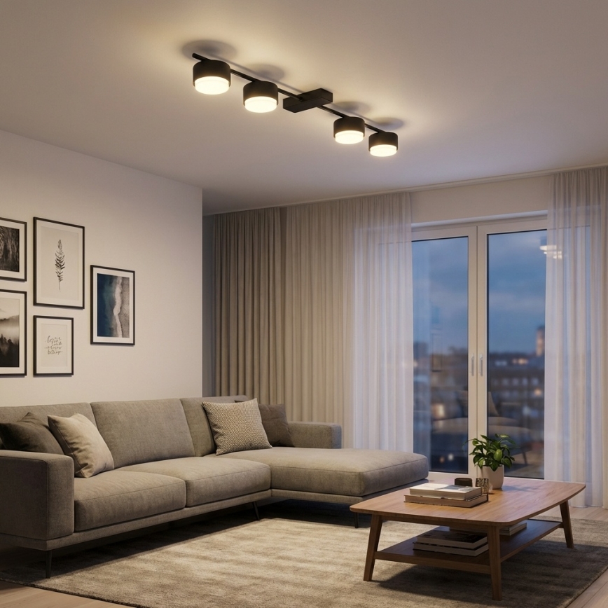 Brilagi - LED RGB+CCT zatemnljivo točkovno svetilo MONO 4xGX53/14W/230V 2700-6500K Wi-Fi Tuya črna