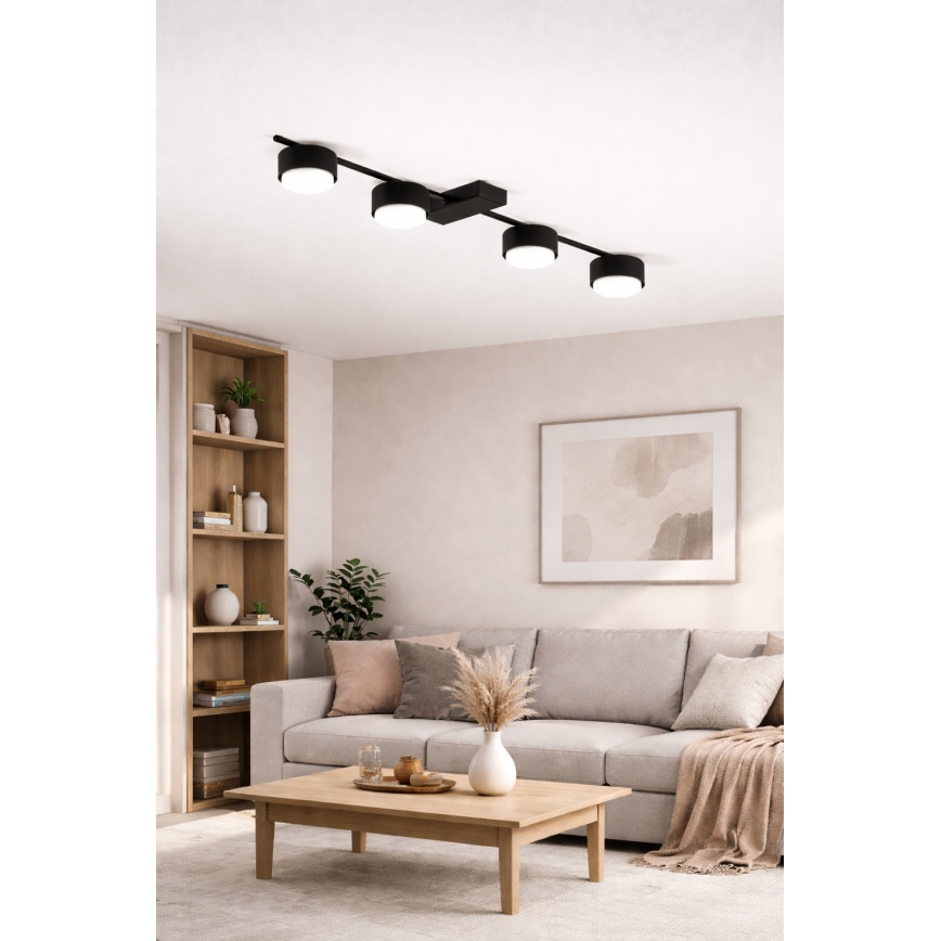 Brilagi - LED RGB+CCT zatemnljivo točkovno svetilo MONO 4xGX53/14W/230V 2700-6500K Wi-Fi Tuya črna