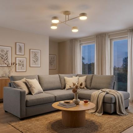 Brilagi - LED RGB+CCT s funkcijo zatemnitve, površinsko pritrjena stropna svetilka MONO 4xGX53/14W/230V 2700-6500K Wi-Fi Tuya črna