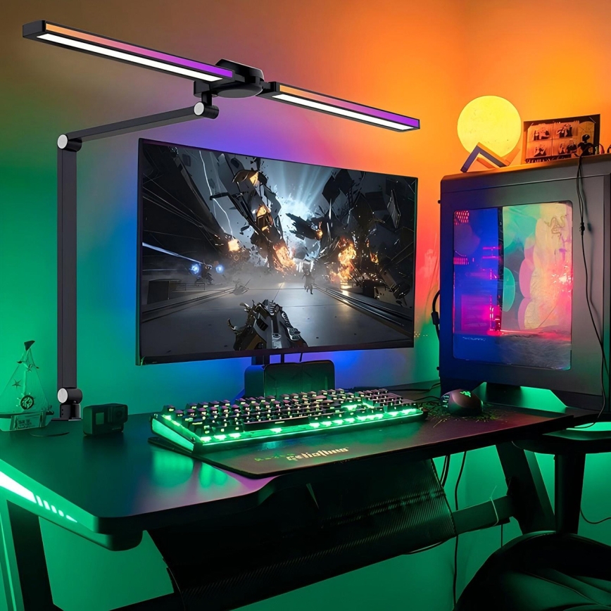 Brilagi - LED RGB zatemnjevalna namizna svetilka na dotik s pritrdilno sponko VARIO LED/18W/230V 3000-6500K CRI 96