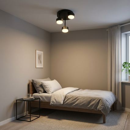 Brilagi - LED RGB+CCT zatemljiv pritrjen stropni lestenec MONO 3xGX53/14W/230V 2700-6500K Wi-Fi Tuya črna