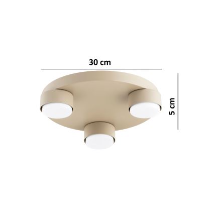 Brilagi - LED RGB+CCT stropna svetilka MONO 3xGX53/14W/230V 2700–6500K Wi-Fi Tuya, s funkcijo zatemnitve, premer 30 cm, bež