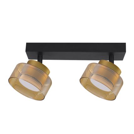 Brilagi - LED RGB+CCT zatemnljivo vgradno točkovno svetilo AURA LUX 2xGX53/14W/230V 2700-6500K Wi-Fi Tuya črna/zlata