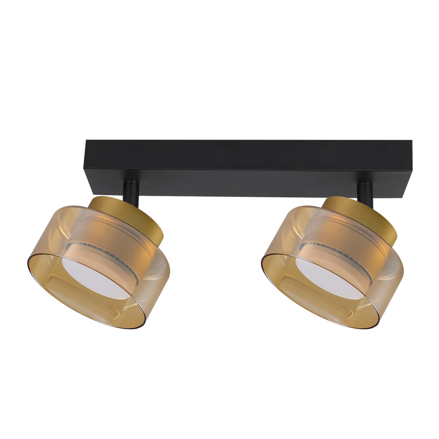 Brilagi - LED RGB+CCT zatemnljivo vgradno točkovno svetilo AURA LUX 2xGX53/14W/230V 2700-6500K Wi-Fi Tuya črna/zlata