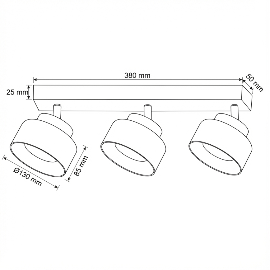 Brilagi - LED RGB+CCT Zatemnjivo točkovno svetilo AURA LUX 3xGX53/14W/230V 2700-6500K Wi-Fi Tuya črna/zlata