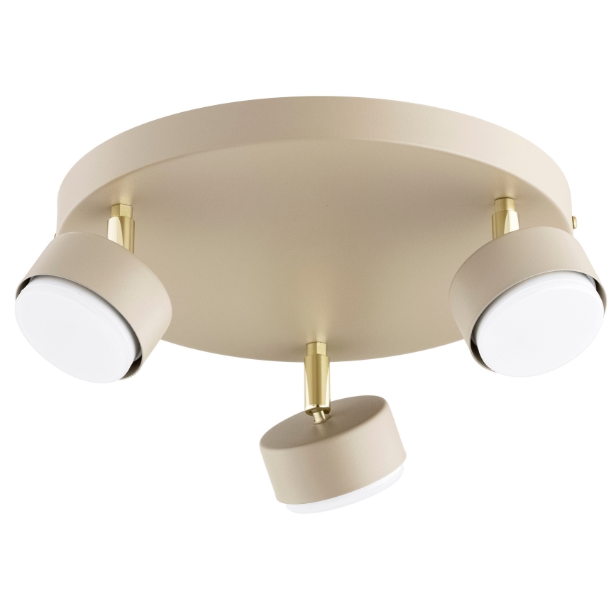 Brilagi - LED RGB+CCT zatemnljivo vgradno svetilo MONO 3xGX53/14W/230V 2700-6500K Wi-Fi Tuya bež/zlata