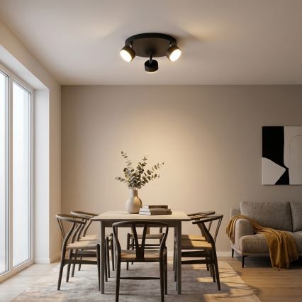 Brilagi - LED RGB+CCT zatemnljivo točkovno svetilo MONO 3xGX53/14W/230V 2700-6500K Wi-Fi Tuya črno
