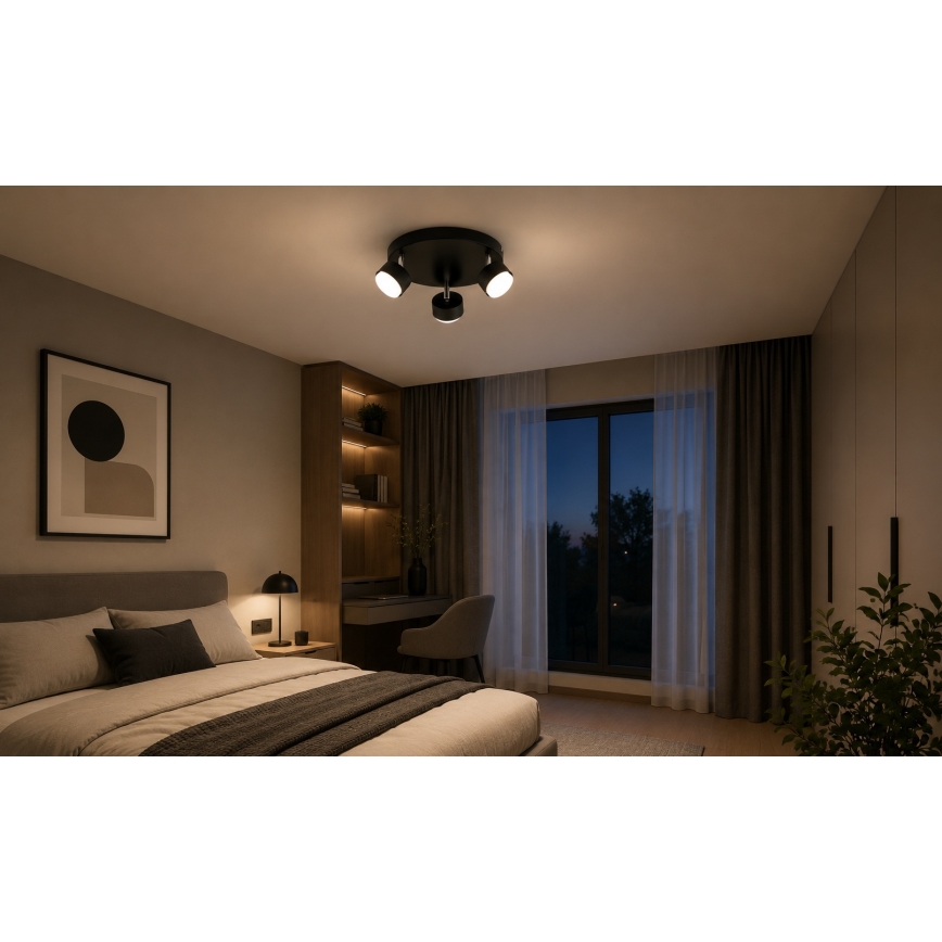 Brilagi - LED RGB+CCT zatemnljivo točkovno svetilo MONO 3xGX53/14W/230V 2700-6500K Wi-Fi Tuya črno