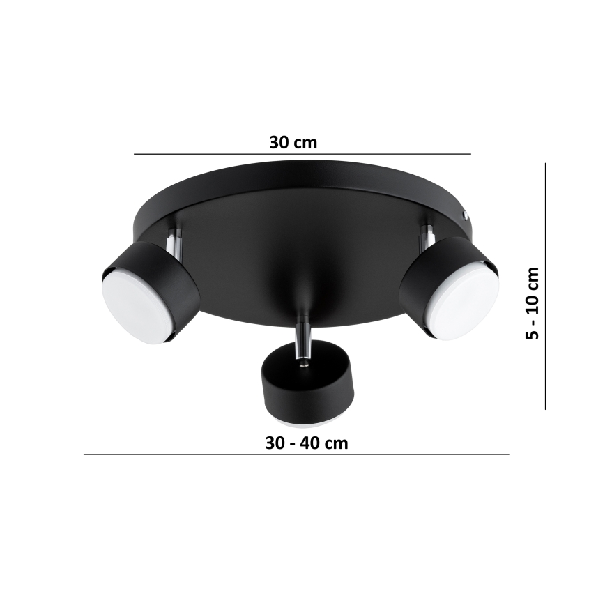 Brilagi - LED RGB+CCT zatemnljivo točkovno svetilo MONO 3xGX53/14W/230V 2700-6500K Wi-Fi Tuya črno