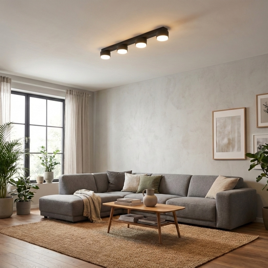 Brilagi - LED RGB+CCT zatemnljivo točkovno svetilo MONO 4xGX53/14W/230V 2700-6500K Wi-Fi Tuya črno