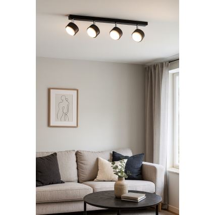 Brilagi - LED RGB+CCT zatemnljiva stropna točkovna svetilka MONO 4×GX53/14W/230V 2700–6500K Wi‑Fi Tuya črna