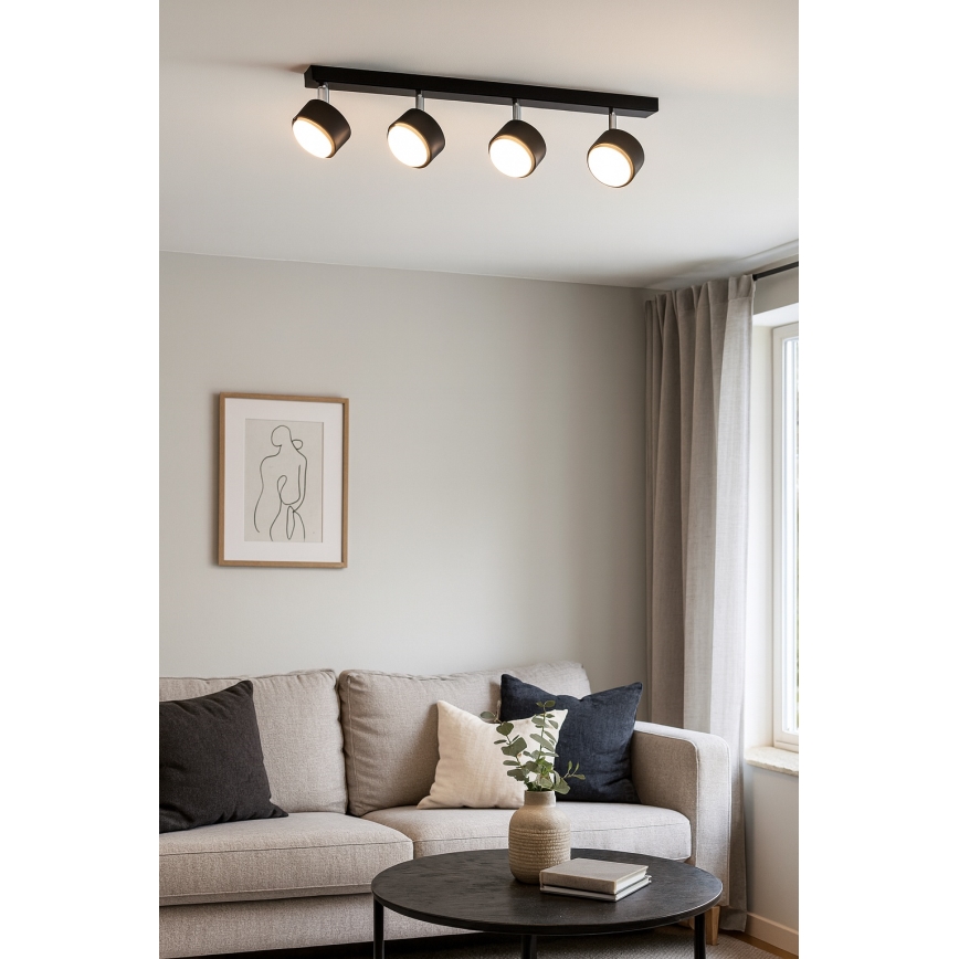 Brilagi - LED RGB+CCT zatemnljiva stropna točkovna svetilka MONO 4×GX53/14W/230V 2700–6500K Wi‑Fi Tuya črna