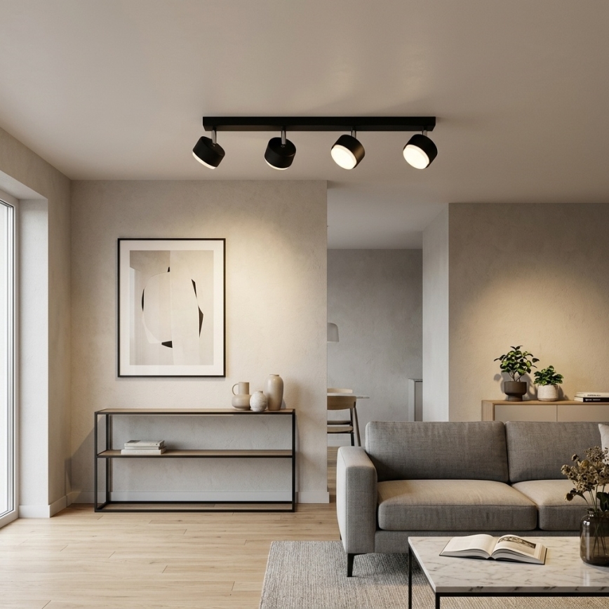 Brilagi - LED RGB+CCT zatemnljiva stropna točkovna svetilka MONO 4×GX53/14W/230V 2700–6500K Wi‑Fi Tuya črna