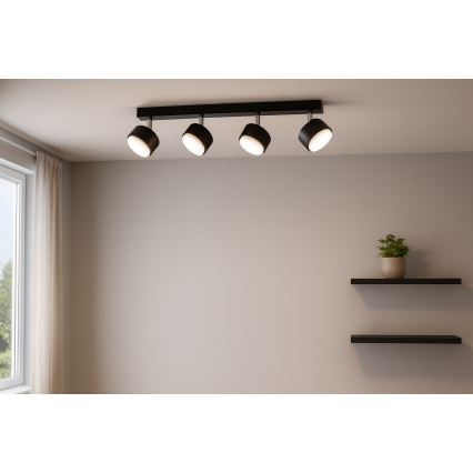 Brilagi - LED RGB+CCT zatemnljiva stropna točkovna svetilka MONO 4×GX53/14W/230V 2700–6500K Wi‑Fi Tuya črna