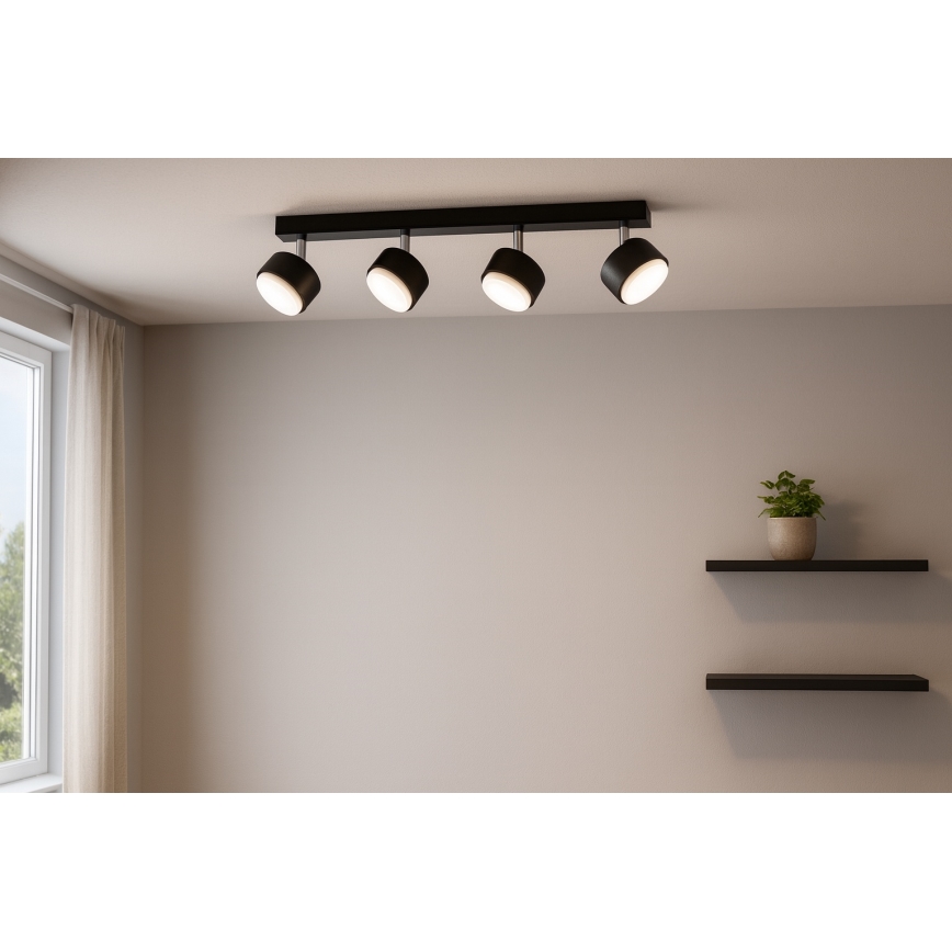 Brilagi - LED RGB+CCT zatemnljiva stropna točkovna svetilka MONO 4×GX53/14W/230V 2700–6500K Wi‑Fi Tuya črna