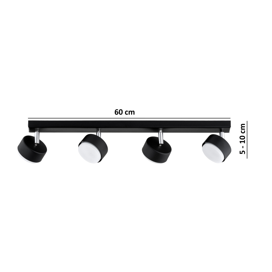 Brilagi - LED RGB+CCT zatemnljiva stropna točkovna svetilka MONO 4×GX53/14W/230V 2700–6500K Wi‑Fi Tuya črna