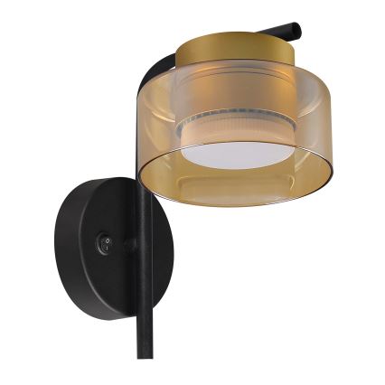 Brilagi - LED RGB+CCT zatemnljiva stenska svetilka AURA LUX 1xGX53/14W/230V 2700-6500K Wi-Fi Tuya črna/zlata