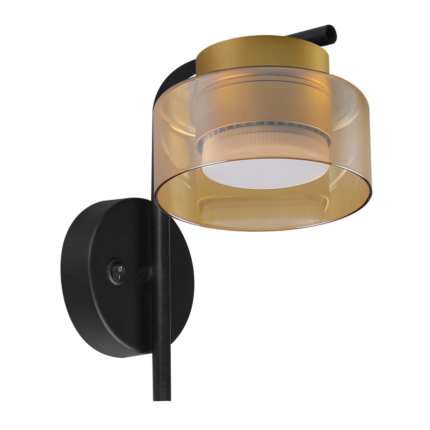Brilagi - LED RGB+CCT zatemnljiva stenska svetilka AURA LUX 1xGX53/14W/230V 2700-6500K Wi-Fi Tuya črna/zlata