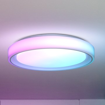 Brilagi - LED RGB Zatemnljivo stropno svetilo FLOCO LED/30W/230V premer 39,5 cm 3000-6500K Wi-Fi Tuya + LED/6W + daljinski upravljalnik