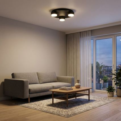 Brilagi - LED RGB+CCT zatemnljivo stropno svetilo MONO 3xGX53/14W/230V 2700–6500K Wi‑Fi Tuya, premer 30 cm, v črni barvi