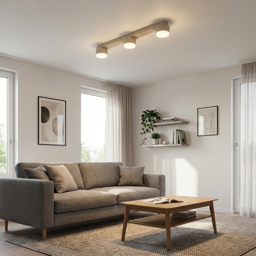 Brilagi - LED RGB+CCT zatemljivo točkovno svetilo MONO 3xGX53/14W/230V 2700-6500K Wi-Fi Tuya bež