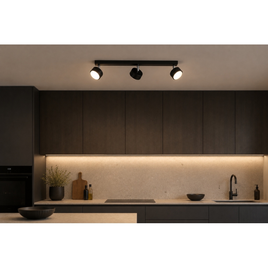 Brilagi - LED RGB+CCT zatemnljivo točkovno svetilo MONO 3xGX53/14W/230V 2700-6500K Wi-Fi Tuya črna