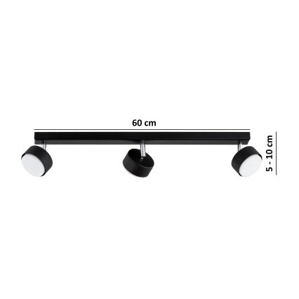 Brilagi - LED RGB+CCT zatemnljivo točkovno svetilo MONO 3xGX53/14W/230V 2700-6500K Wi-Fi Tuya črna