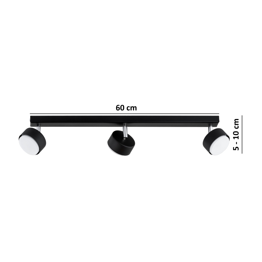 Brilagi - LED RGB+CCT zatemnljivo točkovno svetilo MONO 3xGX53/14W/230V 2700-6500K Wi-Fi Tuya črna