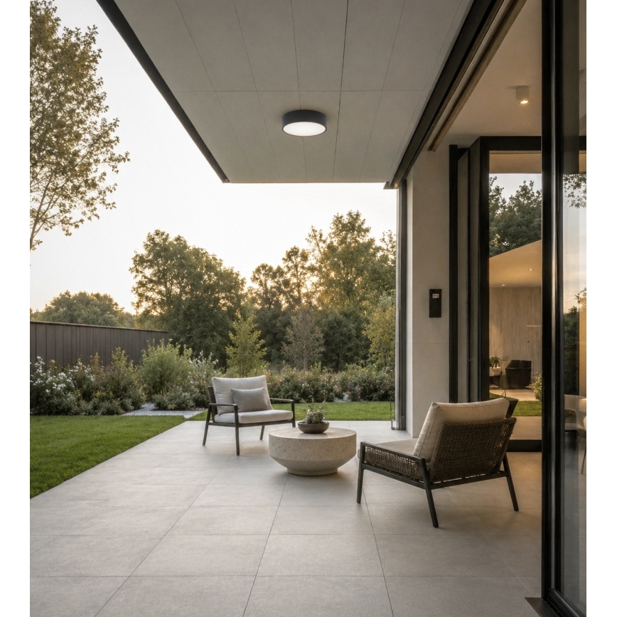 BRILAGI - LED RGBW stropna svetilka za kopalnico CLARE 3xE27/12W/230V, premer 40 cm, antracit, IP54, s možnostjo zatemnitve
