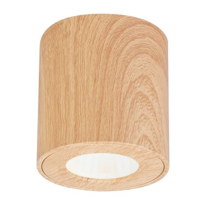 Brilagi - LED RGBW zatemnljivo kopalniško svetilo MIA 1xGU10/4,8W/230V 3000K 84x80 mm dekor hrasta IP44 + daljinski upravljalnik