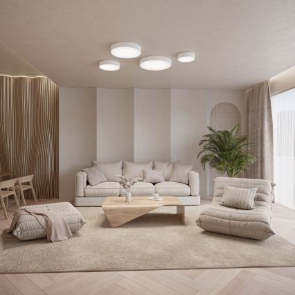 Brilagi - LED RGBW Zatemnjivo kopalniško stropno svetilo CLARE 3xE27/9W/230V 2700-6500K pr. 40 cm IP54 Wi-Fi belo