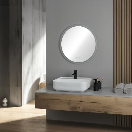 Brilagi - LED RGBW ogrevano kopalniško ogledalo CLARA PRO LED/18,5W/230V, premer 60 cm, IP44, CRI 90, zatemnljivo + CCT