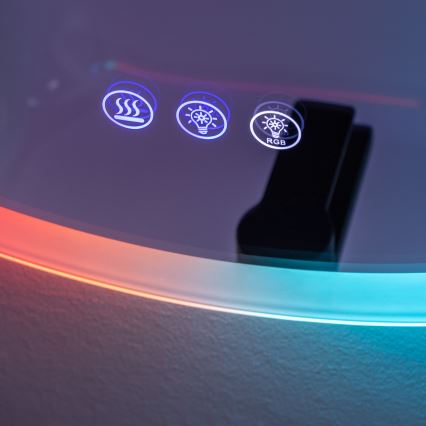 Brilagi - LED RGBW ogrevano kopalniško ogledalo CLARA PRO LED/18,5W/230V, premer 60 cm, IP44, CRI 90, zatemnljivo + CCT