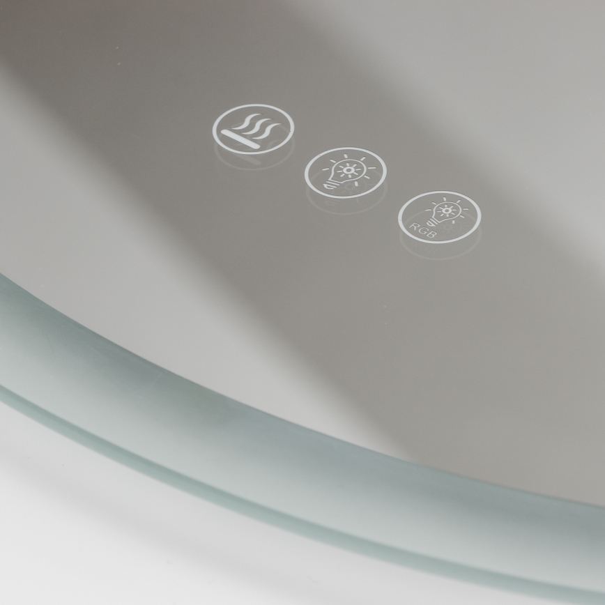 Brilagi - LED RGBW ogrevano kopalniško ogledalo CLARA PRO LED/18,5W/230V, premer 60 cm, IP44, CRI 90, zatemnljivo + CCT