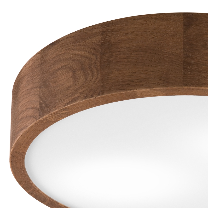 Brilagi - LED RGBW zatemnjiva stropna svetilka CARVALHO 2xE27/15W/230V 2700-6500K Wi-Fi hrast premer 37,5 cm