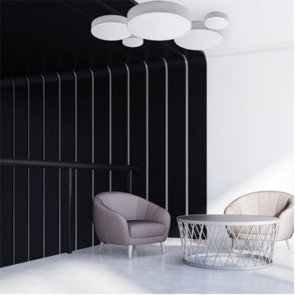 Brilagi - LED RGBW zatemnljivo stropno svetilo CLARE 3xE27/9W/230V 2700-6500K, premer 40 cm, Wi-Fi, belo