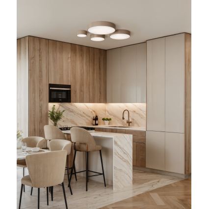 Brilagi - LED RGBW zatemnjivo stropno svetilo CLARE 4xE27/9W/230V 2700-6500K premer 50 cm Wi-Fi bež