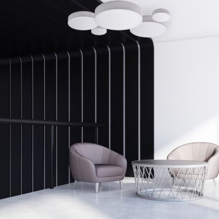 Brilagi - LED RGBW zatemnljivo stropno svetilo CLARE 1xE27/9W/230V 2700-6500K premer 20 cm Wi-Fi bela