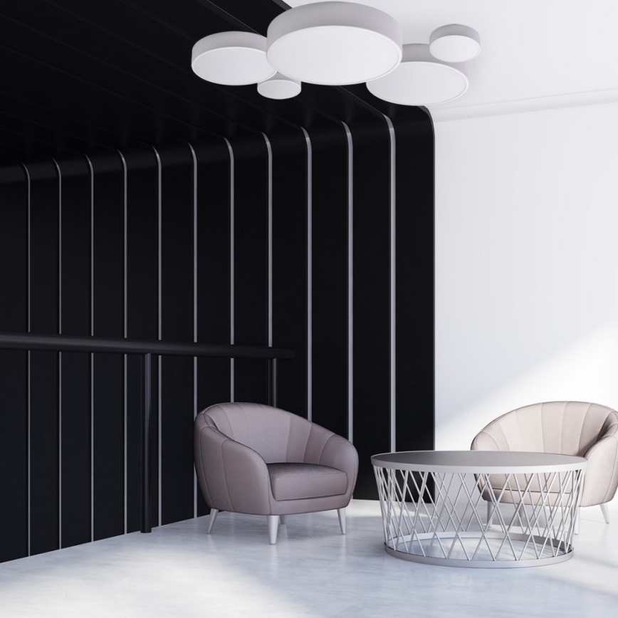 Brilagi - LED RGBW zatemnljivo stropno svetilo CLARE 1xE27/9W/230V 2700-6500K premer 20 cm Wi-Fi bela