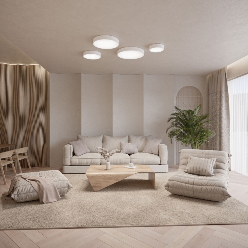 Brilagi - LED RGBW zatemnljivo stropno svetilo CLARE 1xE27/9W/230V 2700-6500K premer 20 cm Wi-Fi bela