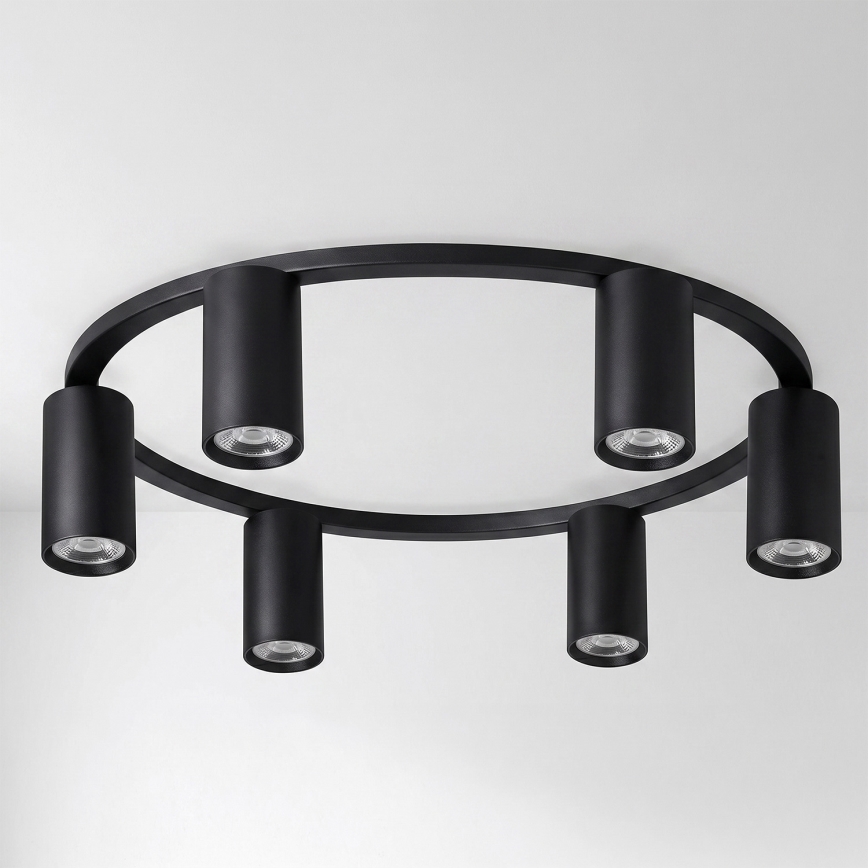 Brilagi - LED RGBW zatemnljivo stropno svetilo SELE 6xGU10/6,5W/230V 2700-6500K črna + daljinski upravljalnik