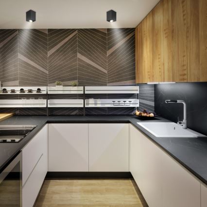 Brilagi - LED RGBW zatemnljivo točkovno svetilo MIA 1xGU10/30W/230V 2700-6500K Wi-Fi 100x80 mm črna