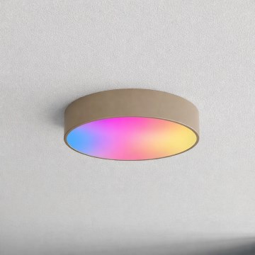 Brilagi - LED RGBW z možnostjo zatemnitve kopalniška stropna svetilka CLARE 3xE27/9W/230V 2700-6500K premer 40 cm IP54 Wi-Fi bež