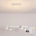 Brilagi - LED RGBW z možnostjo zatemnitve lestenec na jeklenem kablu SELE 4xGU10/6,5W/230V 2700-6500K bela