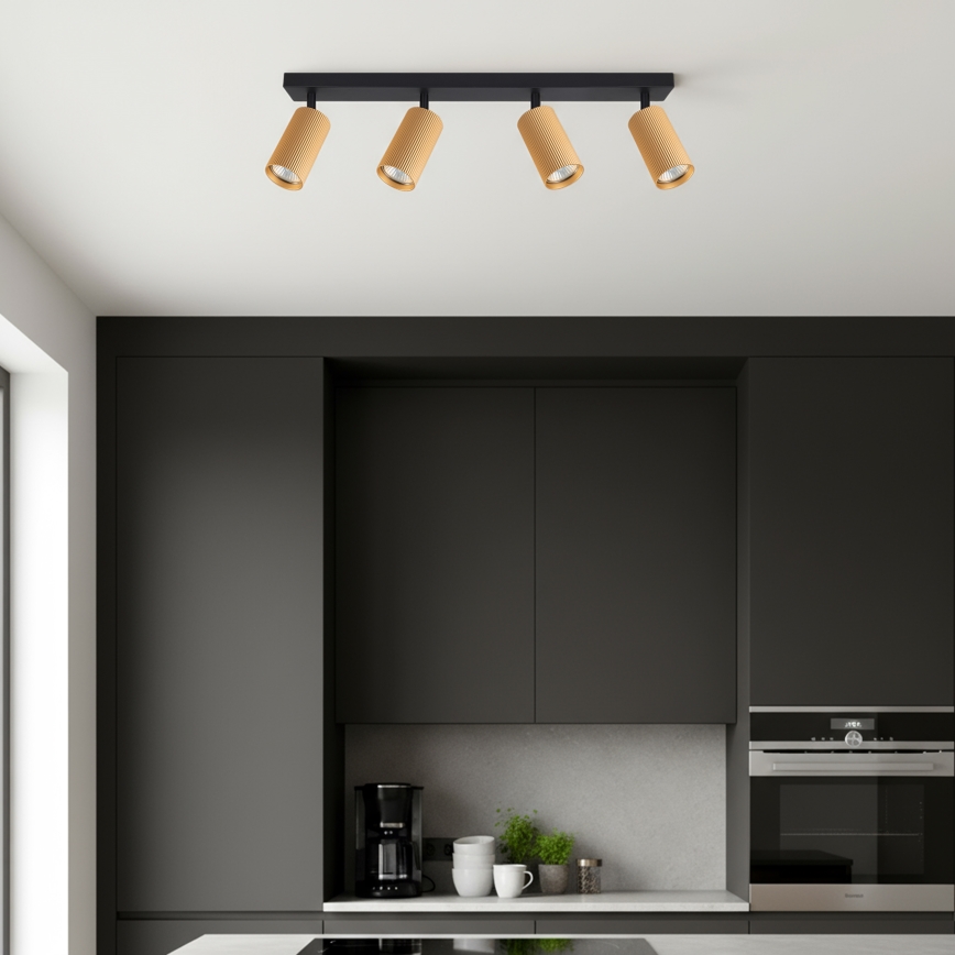Brilagi - LED RGBW točkovno svetilo z možnostjo zatemnitve SELE MODERN 4xGU10/4,8W/230V 3000K zlato + daljinski upravljalnik
