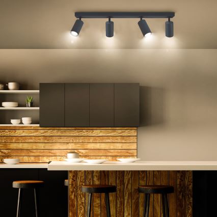 Brilagi - LED RGBW zatemnljivo točkovno svetilo SELE 4xGU10/4,8W/230V 3000K antracit + daljinski upravljalnik