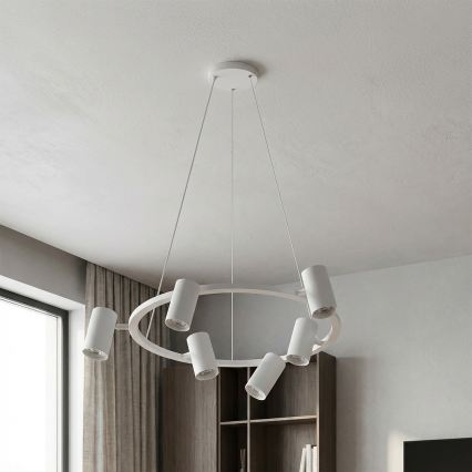 Brilagi - LED RGBW zatemljiv lestenec na kablu SELE 6xGU10/6,5W/230V 2700-6500K bela + daljinski upravljalnik