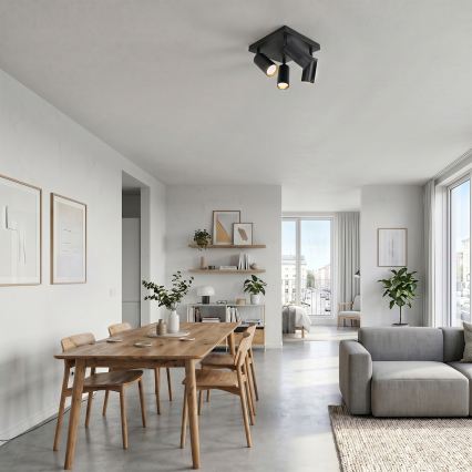 Brilagi - LED RGBW zatemnljivo točkovno svetilo SELE SQUARE 4xGU10/6,5W/230V 2700-6500K črno/zlato